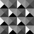 Black & White pyramidal pattern. Triangles stylish background.