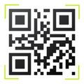 Black and white QR code Royalty Free Stock Photo