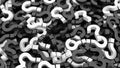 Black and white question marks Royalty Free Stock Photo
