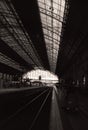 Black and White railway station photo