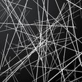 Black and White Random Lines Abstract Background Royalty Free Stock Photo