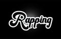 black and white Rapping hand written word text for typography logo icon design