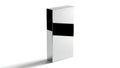 Black and white rectangular object with reflective surface Royalty Free Stock Photo