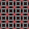 Black white red elegant greek style vector seamless pattern. Ornamental geometric ethnic background. Colorful abstract Royalty Free Stock Photo