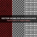 Black white red seamless pattern background. Fashion fabric for elegant design. Abstract geometric frames. Stylish decorative labe