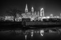 Black and White reflection of Cleveland Ohio