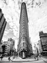 Flatiron building in Manhattan, New York City (black and white) Royalty Free Stock Photo