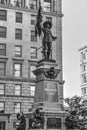 Black and White Rendering of Maisonneuve Monument in Montreal, C