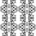 Black and white repeat pattern and vector image Royalty Free Stock Photo