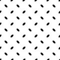 Black and white repeating abstract geometric ellipse pattern - vector background design from curved oval shapes Royalty Free Stock Photo