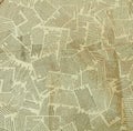 Black and white repeating torn newspaper background. Continuous pattern left, right, up and down Royalty Free Stock Photo