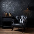 Richly Detailed Anglocore Chair In Monochromatic Neo-baroque Style