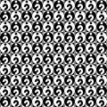 Black And White Retro 1960s Question Marks Pattern Royalty Free Stock Photo