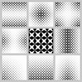 Black and white rhombus pattern set Royalty Free Stock Photo
