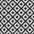 Black and white rhombuses mosaic seamless pattern in antique roman style