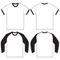 Black White Ringer T-Shirt Design Template Royalty Free Stock Photo