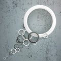 Black White Rings Tail Concrete Royalty Free Stock Photo