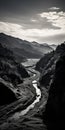 Black And White River Valley Shin Taga Inspired Landscape Photography