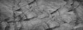 Black white. Rock texture. Cracked mountain surface. 3d. Gray stone granite basalt background. Royalty Free Stock Photo