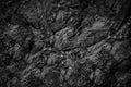 Black white rock texture. Dark gray stone granite background. Rough cracked mountain surface. Close-up. Royalty Free Stock Photo