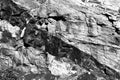 Black and white rock texture karst background Royalty Free Stock Photo