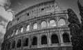 Black and white roman colosseum