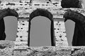 Black and white Roman windows
