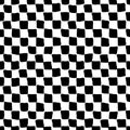 Black and white rough checkered seamless pattern, vector Royalty Free Stock Photo