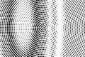 Black on white rough halftone texture. Vertical dotted gradient. Contrast dotwork surface for vintage effect Royalty Free Stock Photo