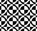 Black And White 1960s Style Two Tone Ska Mod Squares Circles Geometric Background Pattern Royalty Free Stock Photo