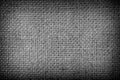 Black and white sack texture background. Dark sack background. Black sack background Royalty Free Stock Photo