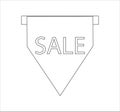 Black and white sale label isolated on a white background Royalty Free Stock Photo