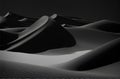 Black and White Sand Dunes in the Desert Royalty Free Stock Photo