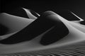 Black and White Sand Dunes in the Desert Royalty Free Stock Photo