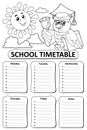 Black and white school timetable theme 8 Royalty Free Stock Photo