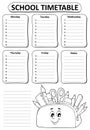 Black and white school timetable topic 2 Royalty Free Stock Photo