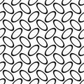 Black and white seamless abstract geometrical ellipse ring pattern - vector background design from curved oval shapes Royalty Free Stock Photo