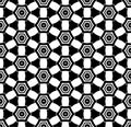 Black and white seamless abstract pattern. Background and backdrop. Grayscale ornamental design. Mosaic ornaments. Vector graphic Royalty Free Stock Photo