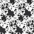 Black and white seamless background with spots and blotches. Royalty Free Stock Photo