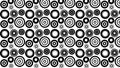 Black and White Seamless Concentric Circles Pattern Background