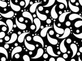 Black and white seamless curls pattern. Background for promotional items, wallpapers and prints. Vector illustration Royalty Free Stock Photo