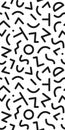 Black and white seamless geometric pattern. Hipster Memphis style