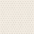 Black and white seamless geometric vector pattern, hexagons and cubes grid Royalty Free Stock Photo