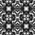 Black and white seamless metal pattern