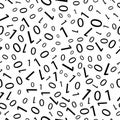 Black and white seamless pattern with binary code