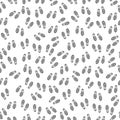 Black and White Seamless Pattern of Footprints Royalty Free Stock Photo