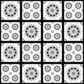 Black and white seamless pattern for ceramic, porcelain, chinaware