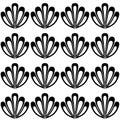 Black and white seamless pattern clam sea shell, simple contrast background Royalty Free Stock Photo