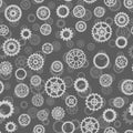 Seamless pattern with different gears Royalty Free Stock Photo