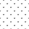 Seamless pattern with doodle open eyes.